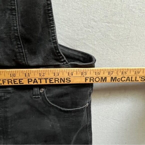 Celebrity Pink black denim slim fit jean overalls Sz M - Picture 13 of 14